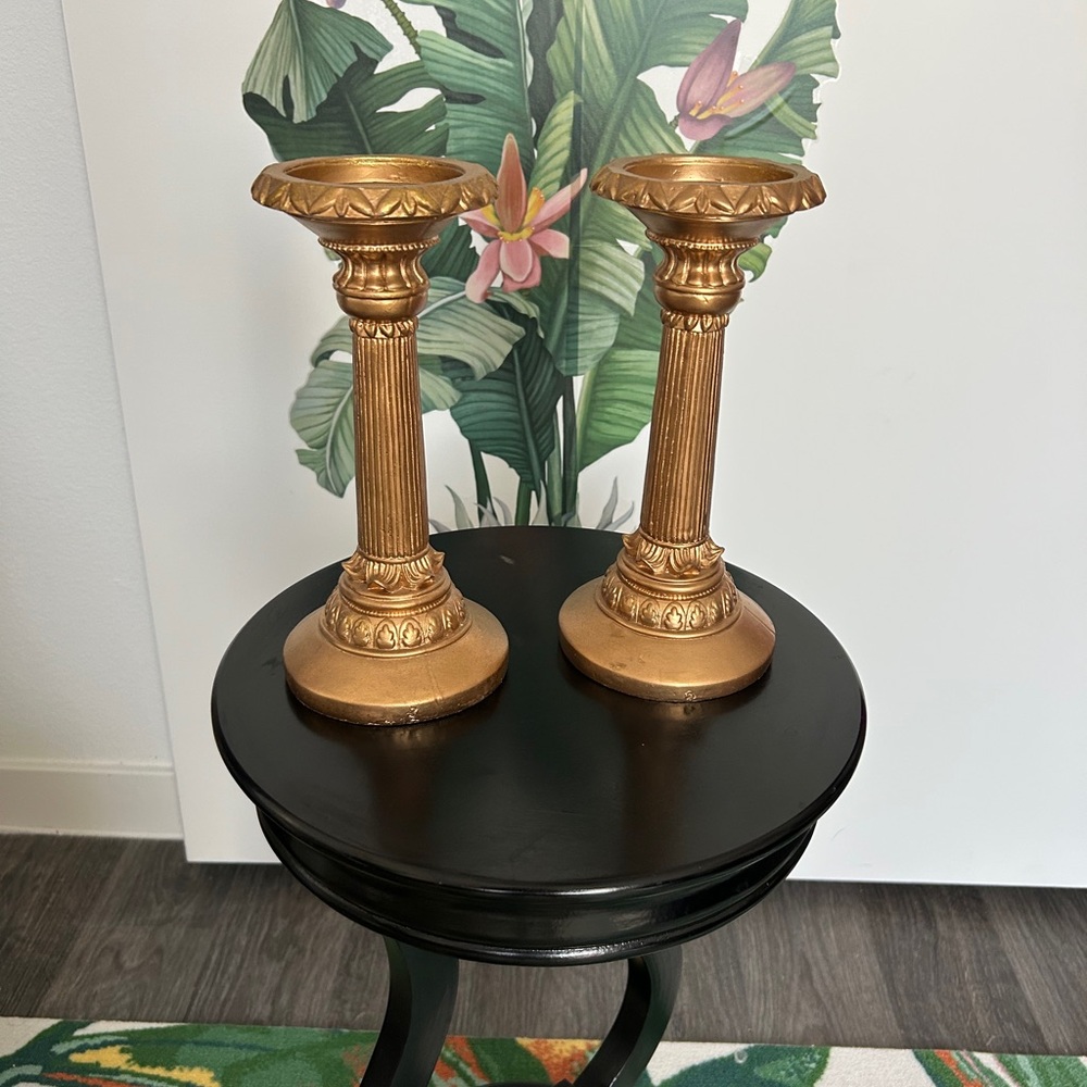 Elegant Gold Candle Holders